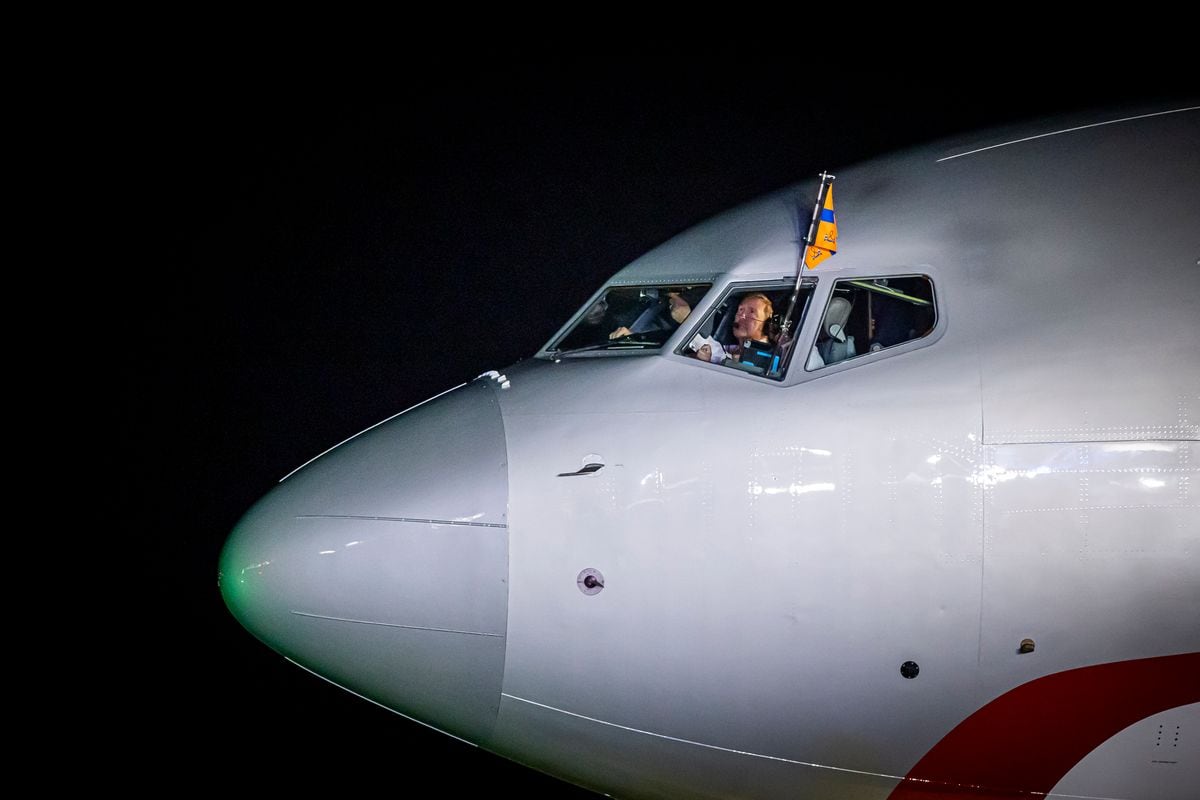 His Majesty in the cockpit in March of 2025