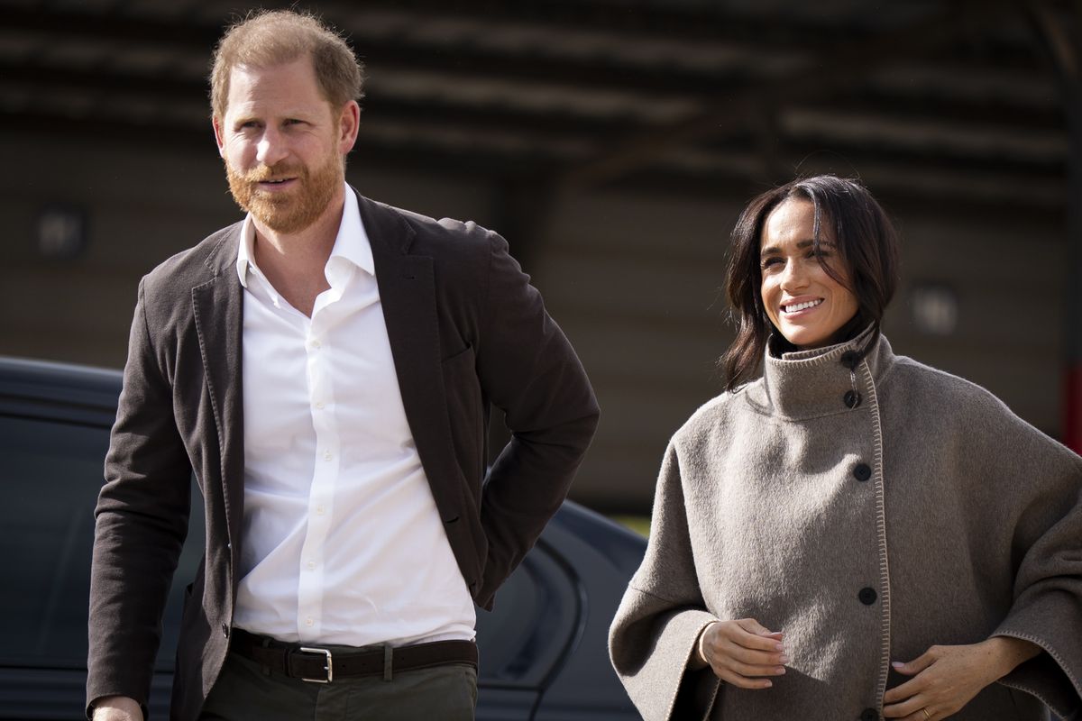 The Duke and Duchess of Sussex arriving for a visit to the National Centre for Rehabilitation of Addicts (NCRA), with a World Health Organisation delegation in Amman, Jordan