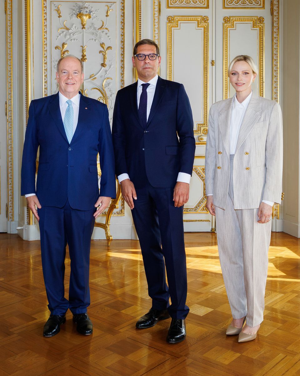 Princess Charlene greeted Christophe Lemoine as he presented his credentials as France’s new ambassador to Monaco.