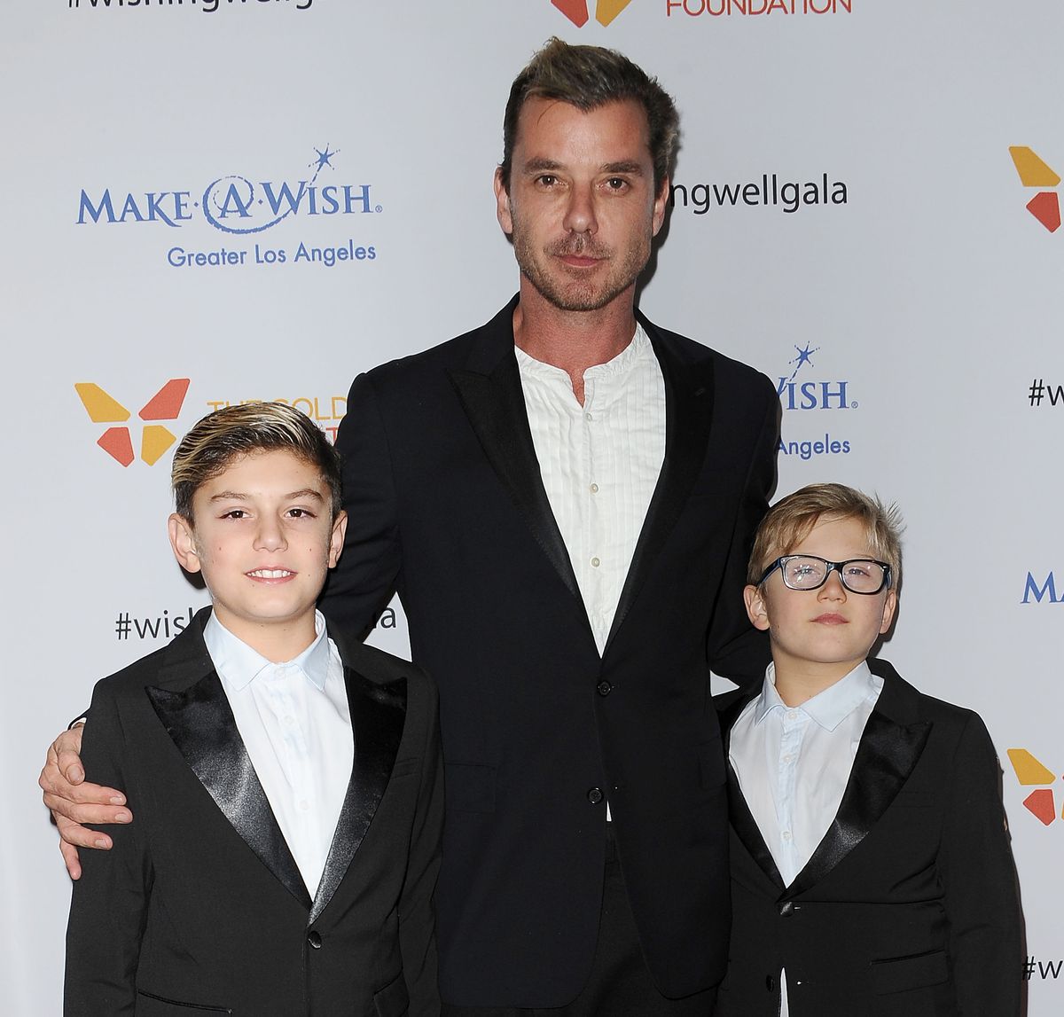 Kingston Rossdale, Gavin Rossdale and Zuma Rossdale attend the 4th annual Wishing Well winter gala at Hollywood Palladium on December 7, 2016