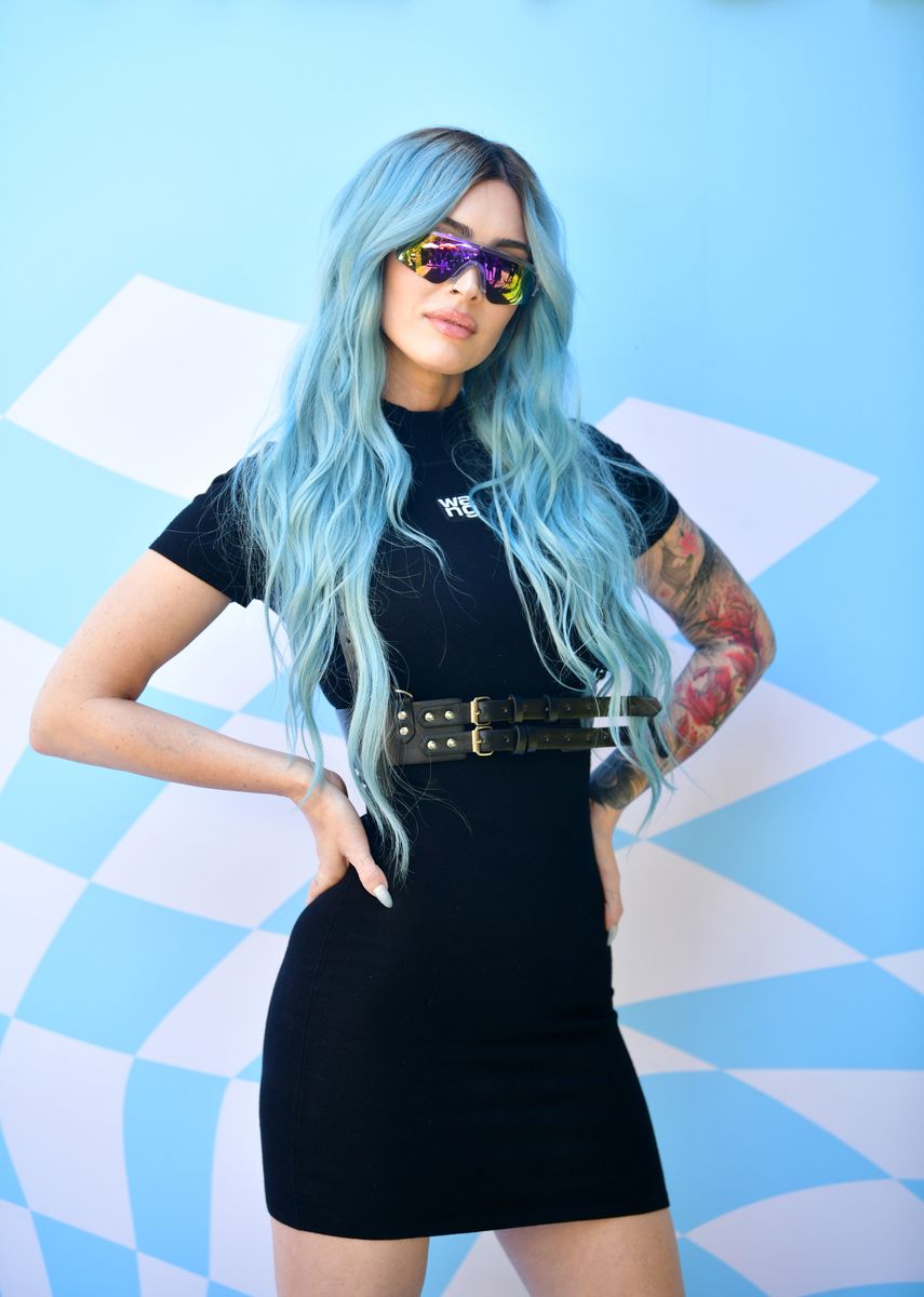 Megan Fox at the Revolve Festival 2024 with her signature sponky style