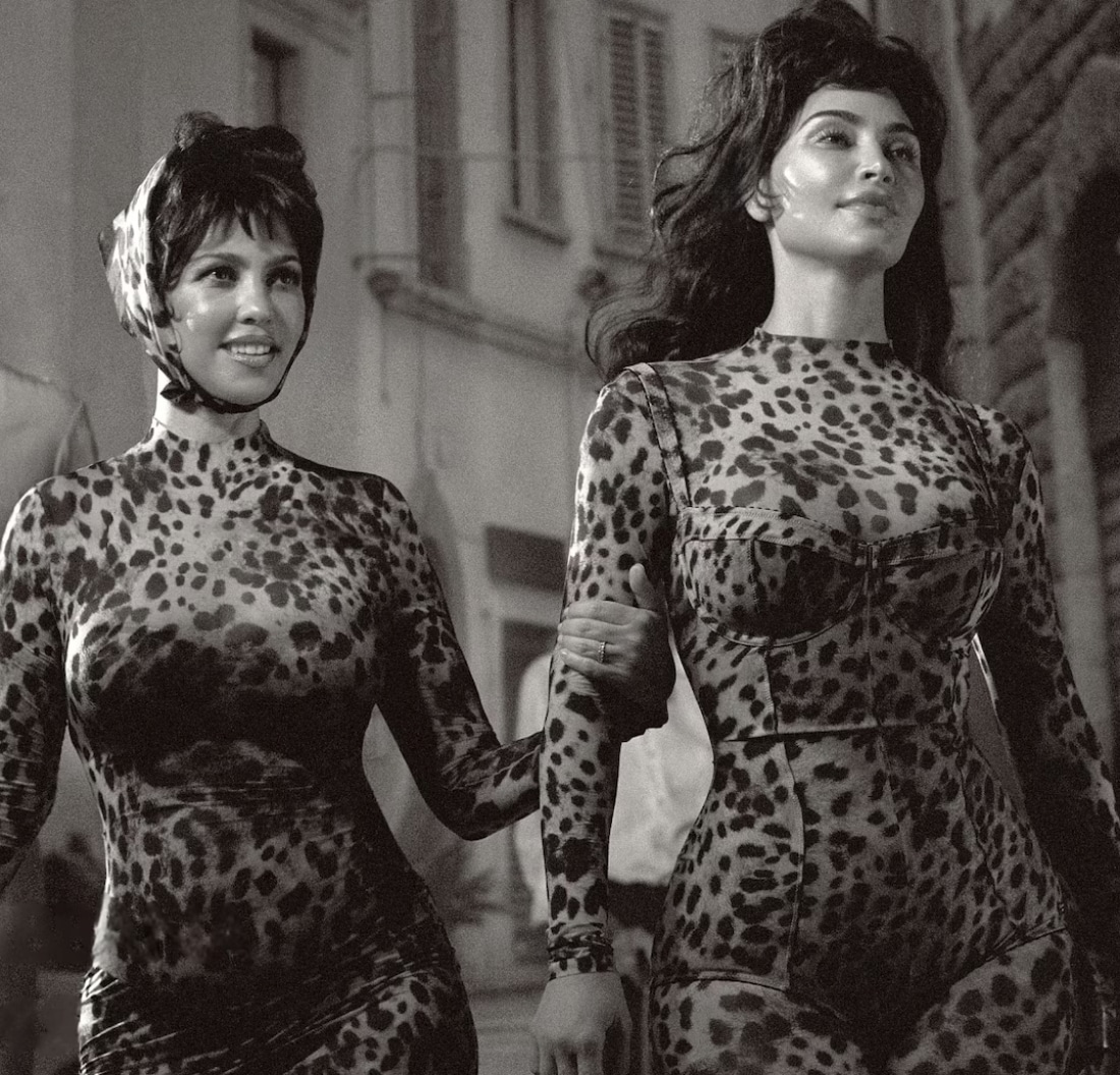 Kim and Kourtney Kardashian look like twins in leopard-print looks