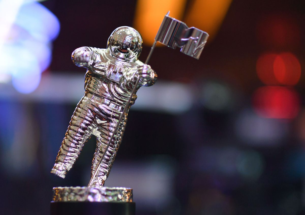 The VMA trophy known as "Moon Person" 