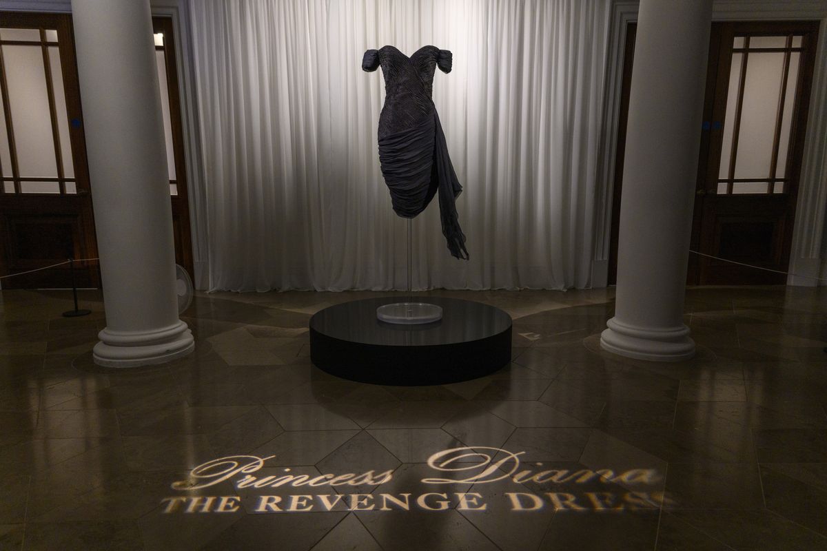 Princess Diana's revenge dress will tour the world as a part of a Sotheby's auction