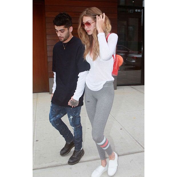 Gigi and Zayn held hands walking around New York.
<br>
Photo: Raymond Hall/GC Images