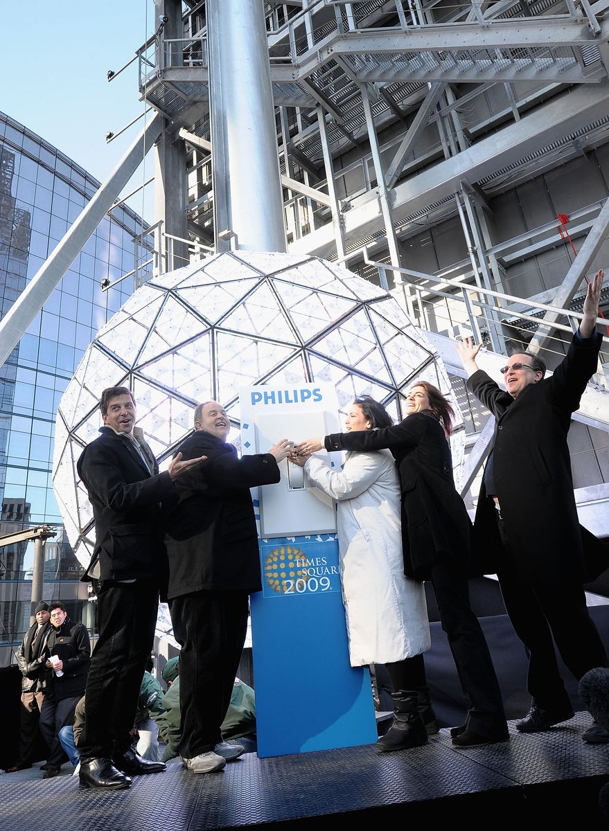 Raul de Molina attends the testing of the 2009 New Year's Eve Ball at One Times Square.