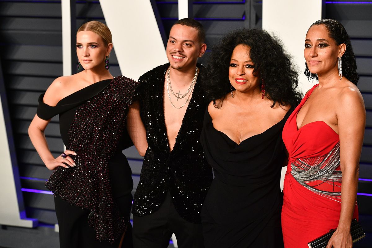 Ashlee Simpson, Evan Ross, Diana Ross, and Tracee Ellis Ross