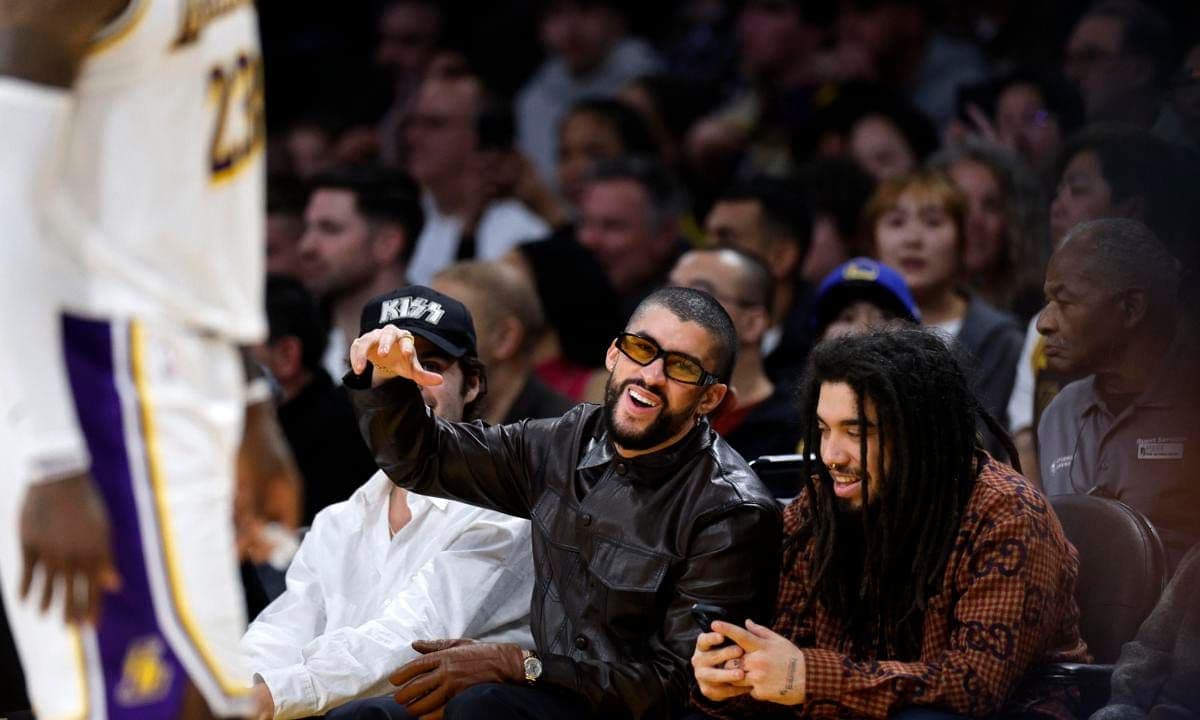 Celebrities At The Los Angeles Lakers Game