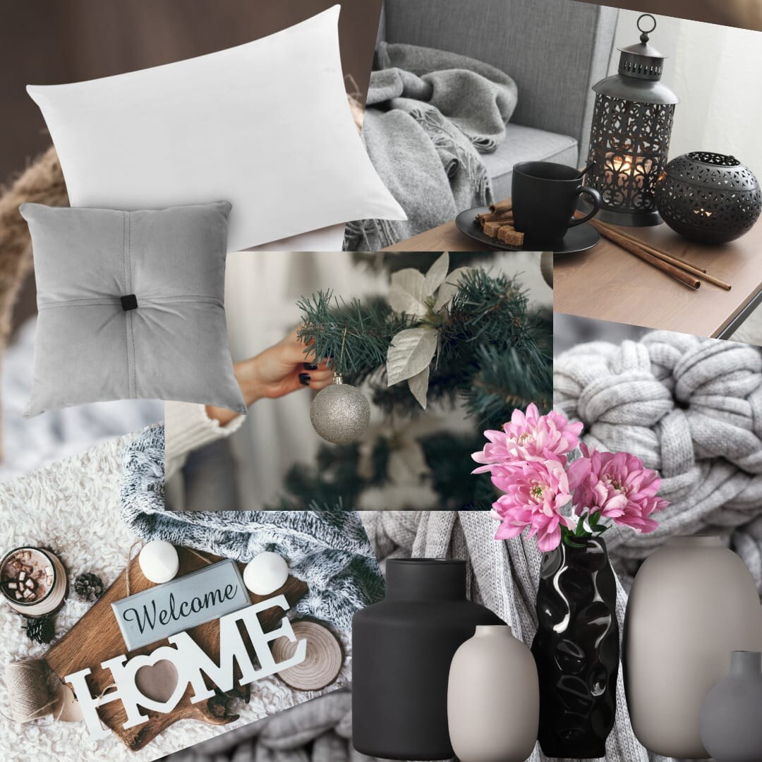 Inspiration in fashion and home decor based on PANTONE 17-5104 Ultimate Gray