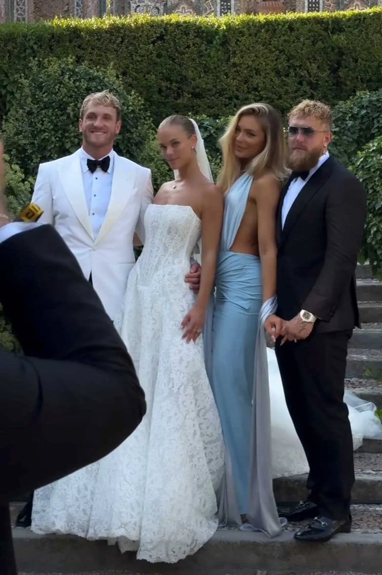 Logan Paul and Nina Agdal's fairytale wedding in Italy left Jake Paul in tears