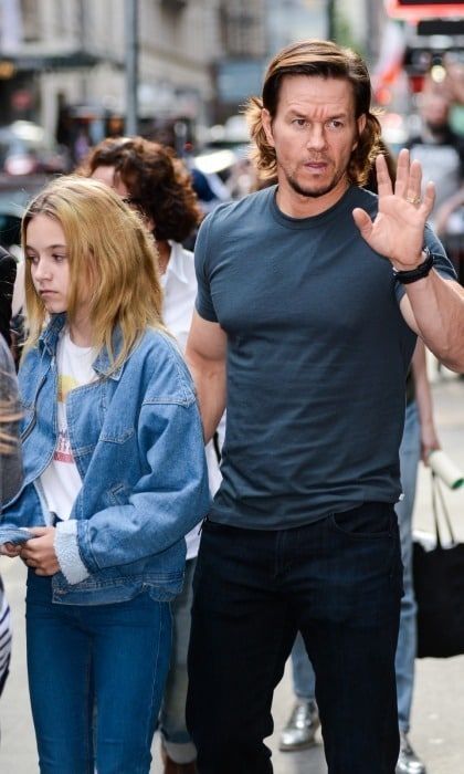 Mark and his daughter Ella Rae leaving a taping of <i>Good Morning America</i> at the ABC Times Square Studios in New York City.
Photo: Ray Tamarra/GC Images