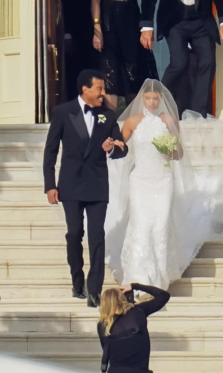 Sofia Richie is walked down the aisle by father Lionel