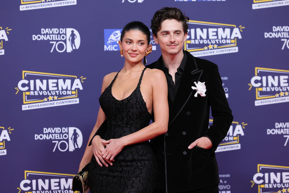 Timothee Chalamet and Kylie Jenner at the David di Donatello Awards