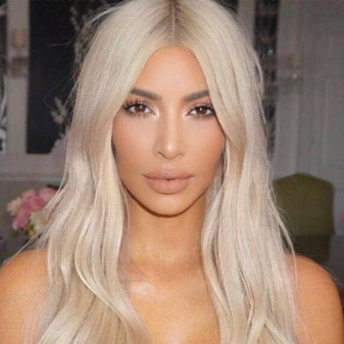 Kim Kardashian with blonde hair