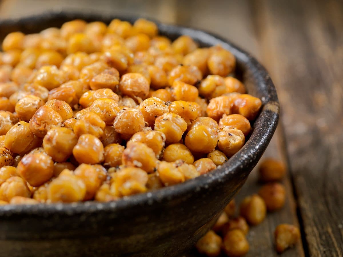 Roasted Chick Peas with Salt and Pepper