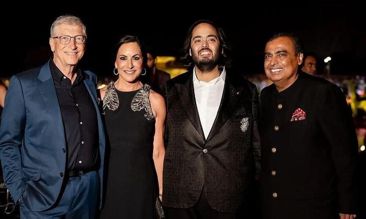Bill Gates and Mukesh Ambani
