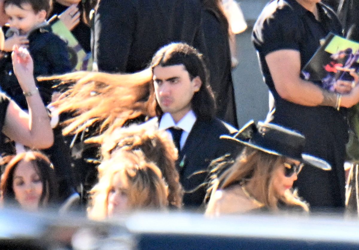 Bigi Jackson at his uncle's funeral
