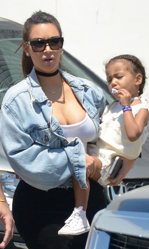 Kim shut down reports that she has bad parenting techniques when it comes to North West.
<br>
Photo: GC Images