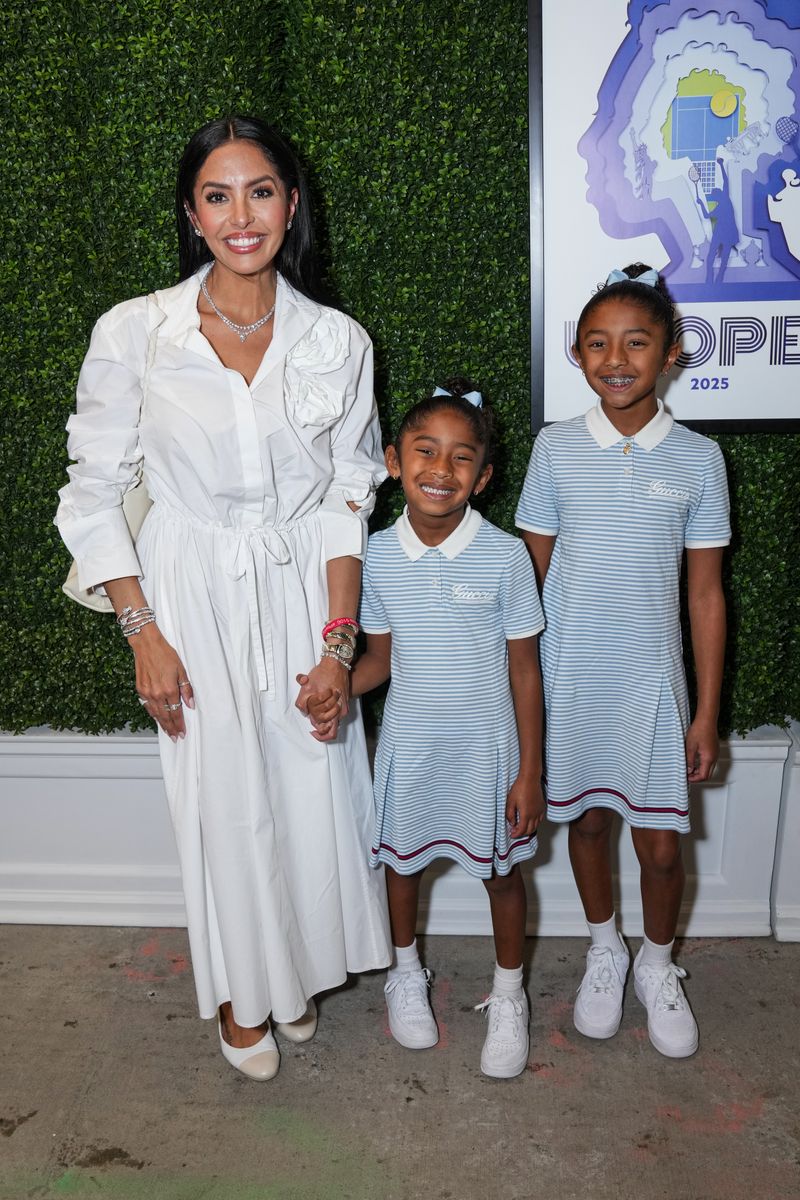 Vanessa Bryant, Capri Bryant and Bianka Bryant attend the US Open Tennis