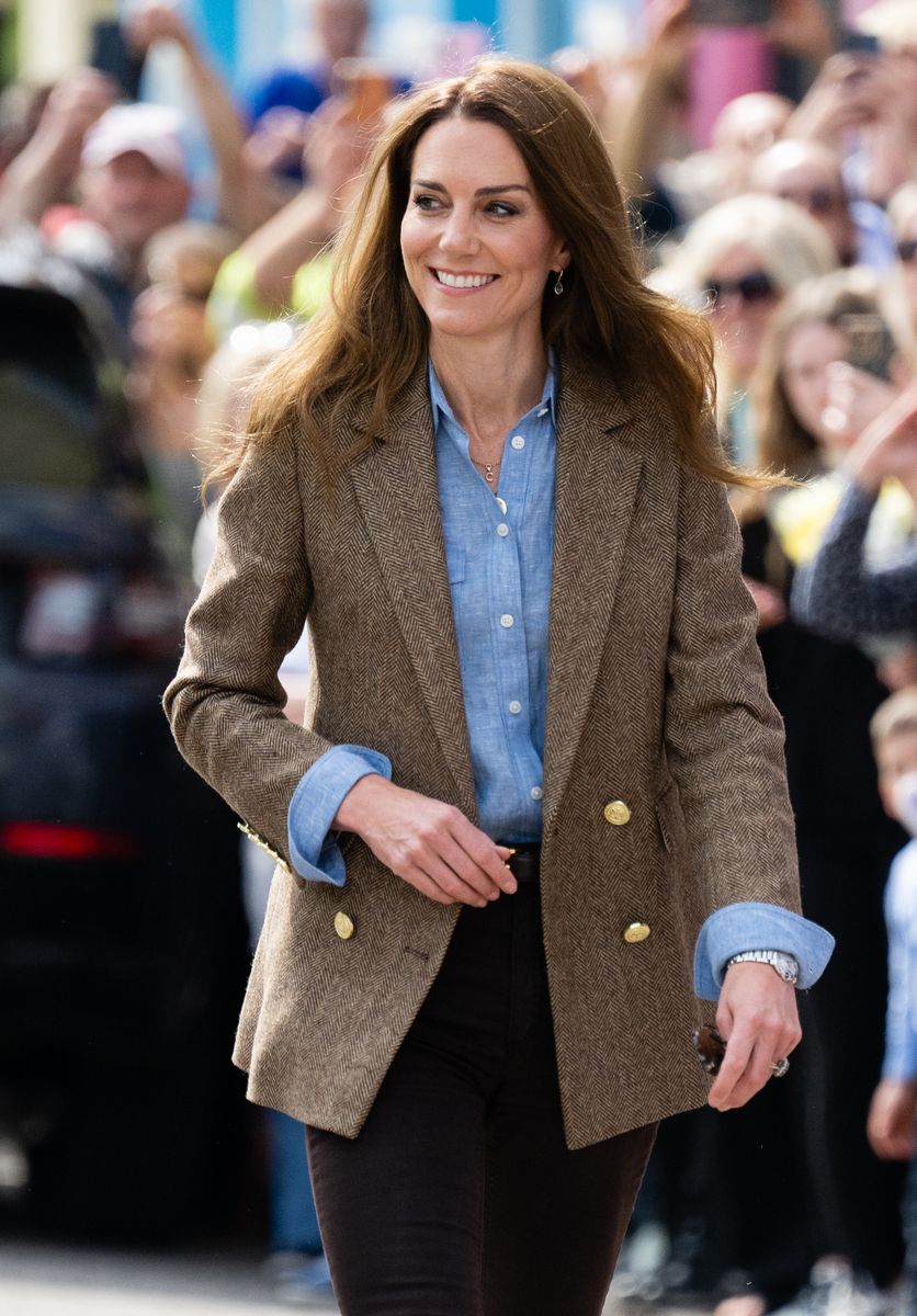 Catherine, Princess of Wales, wearing a stylish look in Scotland.