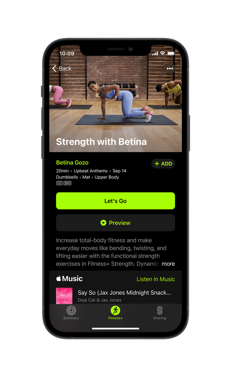 Apple Fitness+ app