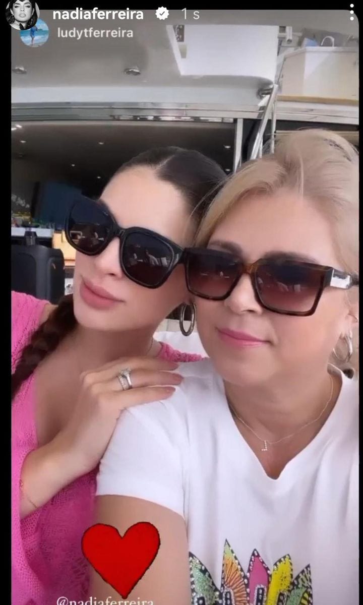 Nadia Ferreira and her mom