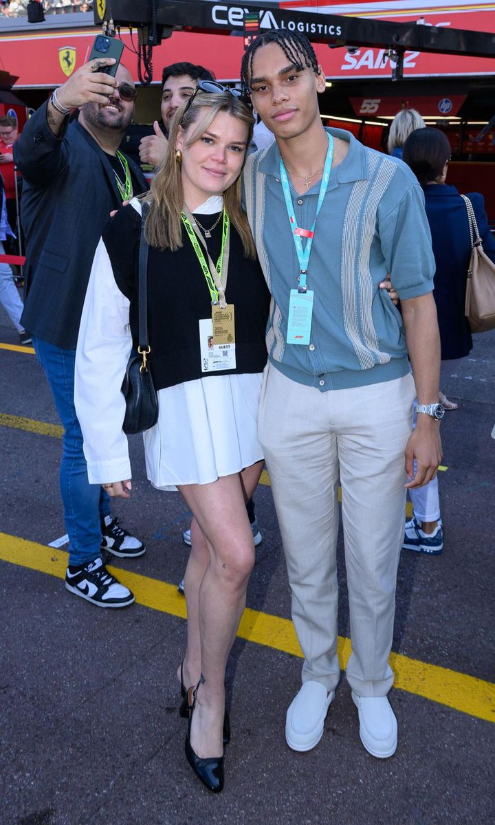 Prince Albert's son Alexandre and niece Camille attended the Grand Prix on May 25