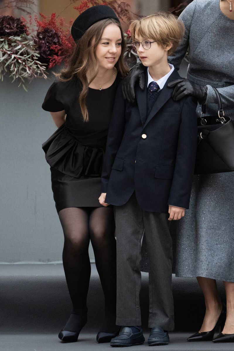Princess Alexandra of Hanover and Francesco Carlo Albert Casiraghi attend the Monaco National Day 2025 