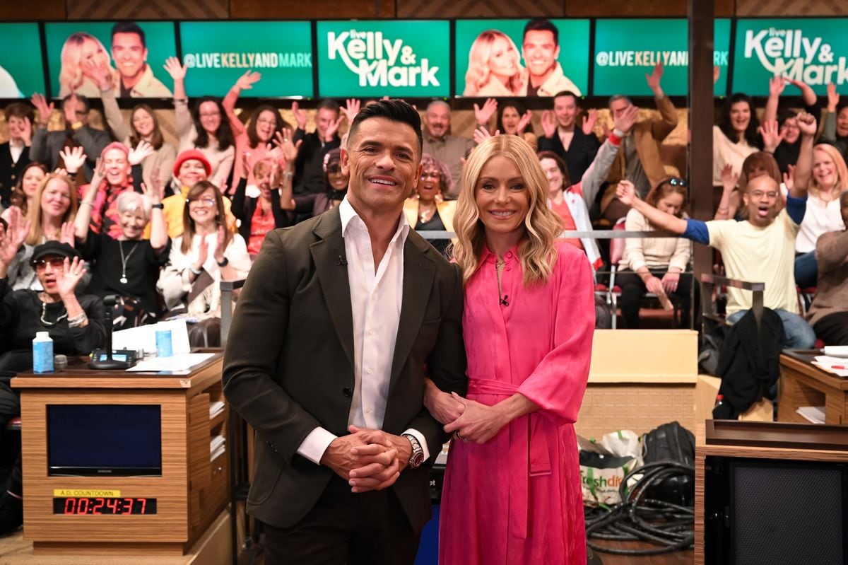 Kelly Ripa and Mark Consuelos co-host "Live with Kelly and Mark" for the last time at 7 Lincoln Square, featuring special guest Anderson Cooper with coverage airing on Tuesday, April 1, 2025.