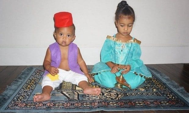Kim dressed up her kids Saint and North as Aladdin and Jasmine.
Photo: Kim Kardashian West