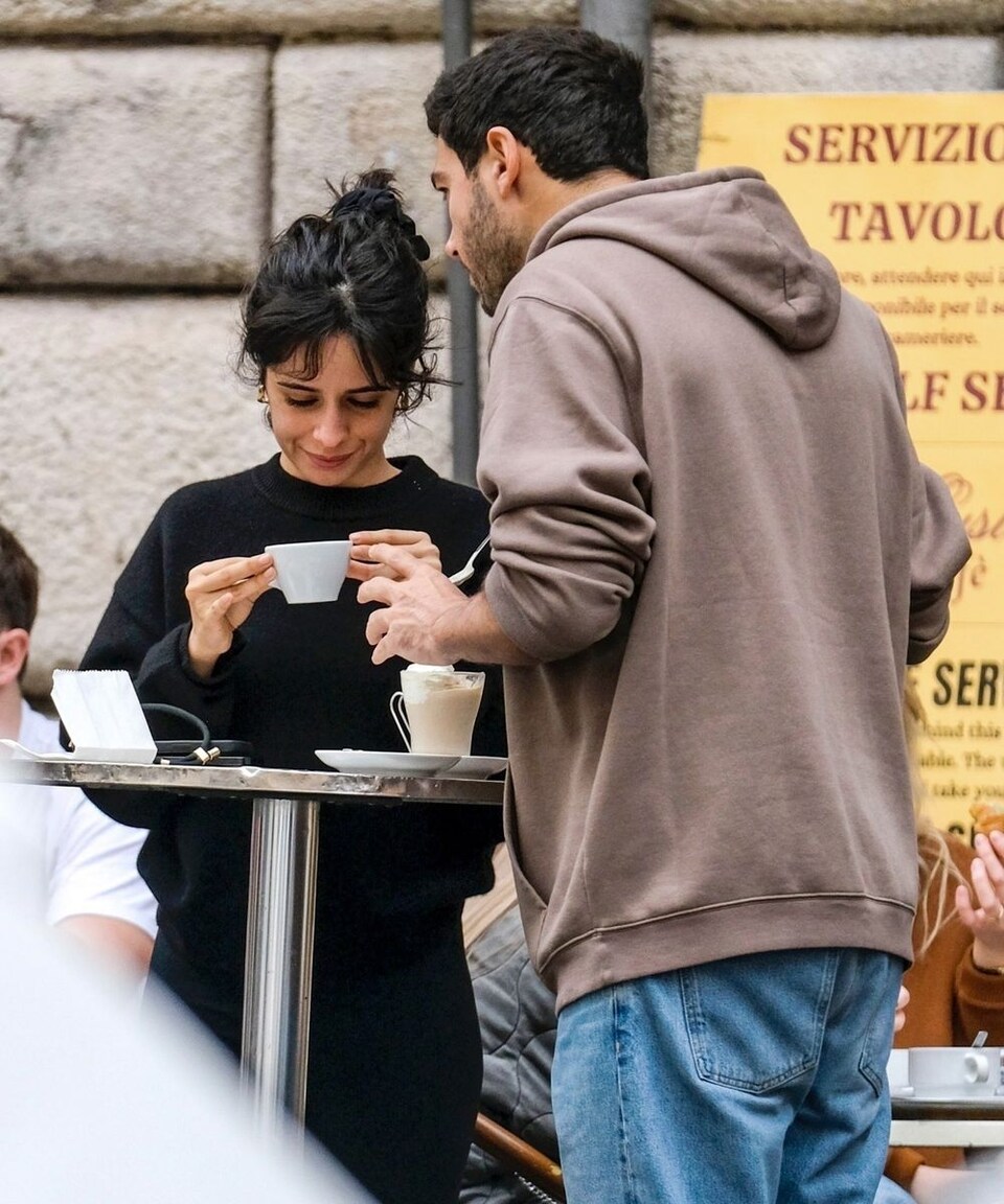 Camila Cabello and Henry Junior Chalhoub enjoy coffee and pack on the