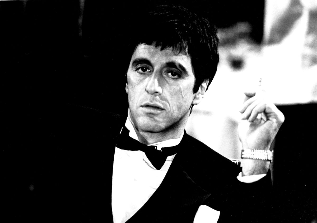 One of Al Pacino's most famous roles in 'Scarface', which came out in 1983