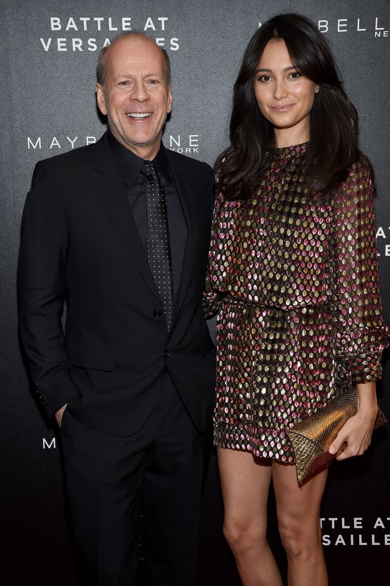 Bruce Willis and Emma Heming at the New York premiere of 'Battle at Versailles' in 2016