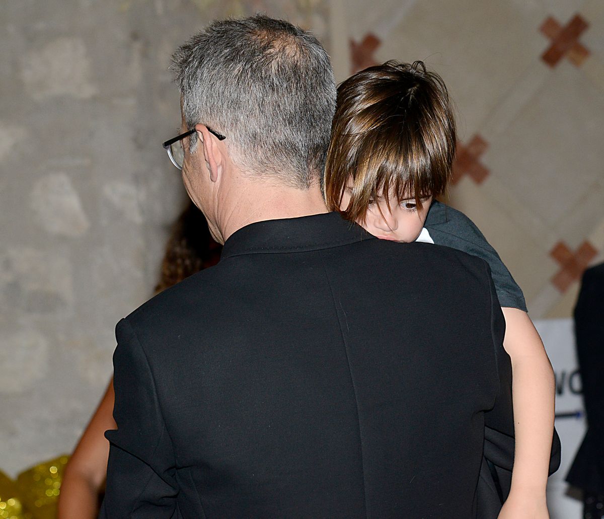Gerard Pique's father Joan Pique and his grandson Milan Pirque