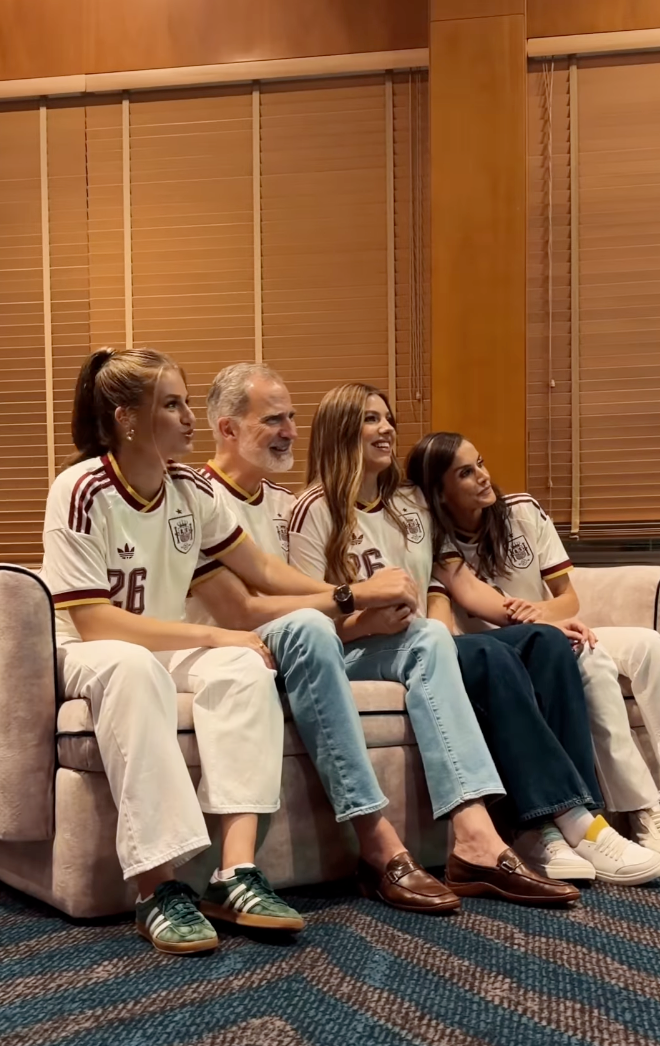 King Felipe VI celebrates Spain's World Cup victory with Queen Letizia and Princess Leonor in emotional family video