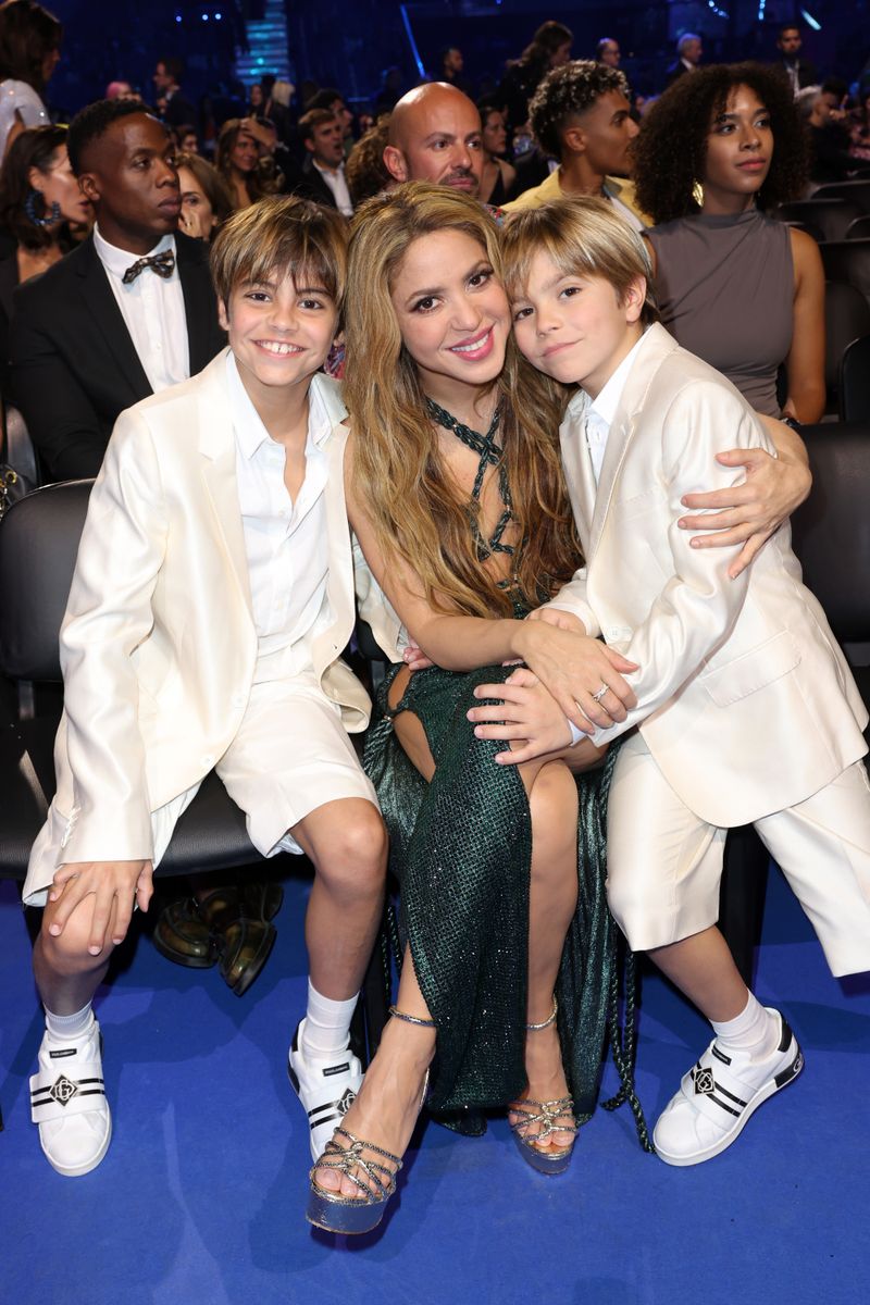 Shakira and her two sons, Milan and Sasha