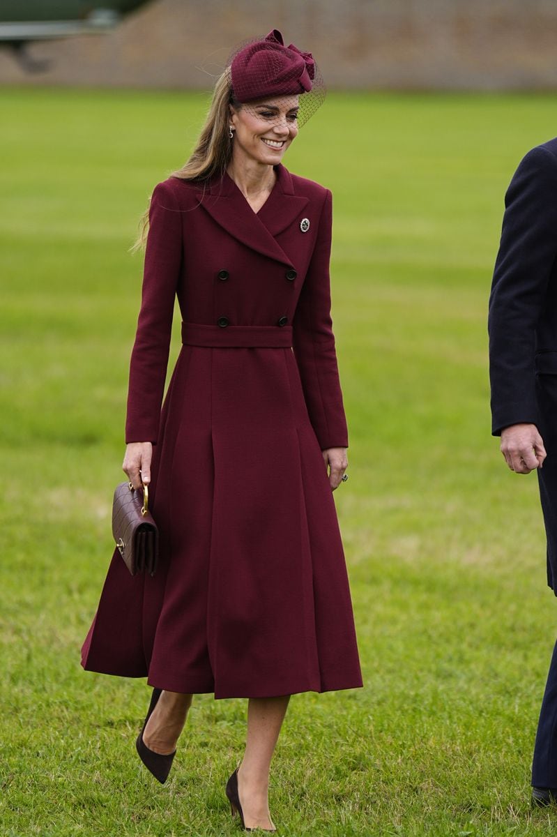 WINDSOR, ENGLAND - SEPTEMBER 17: Catherine, Princess of Wales during the arrival of U.S. President Donald Trump and First Lady Melania Trump for a state visit at Windsor Castle on September 17, 2025 in Windsor, England. (Photo by Aaron Chown - WPA Pool/Getty Images)