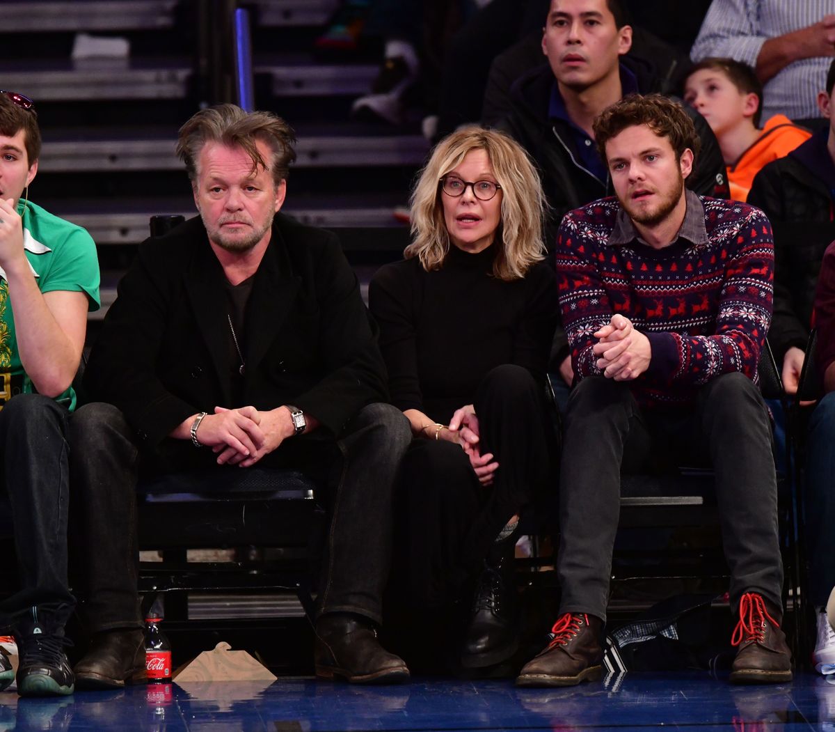 Meg and Jack's last appearance at the New York Knicks Vs Philadelphia 76ers game at Madison Square Garden on December 25, 2017 