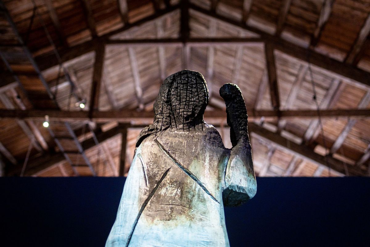 Melania Trump's first statue was set on fire by unknown perpetrators on July 5, 2020, a year after the official inaugural celebrations
