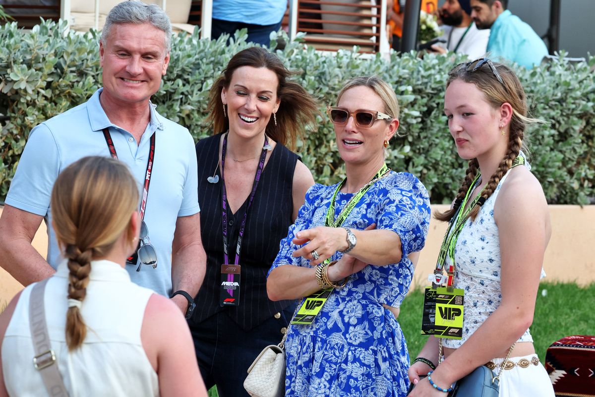 Zara Tindall with her niece Savannah Phillips on April 12