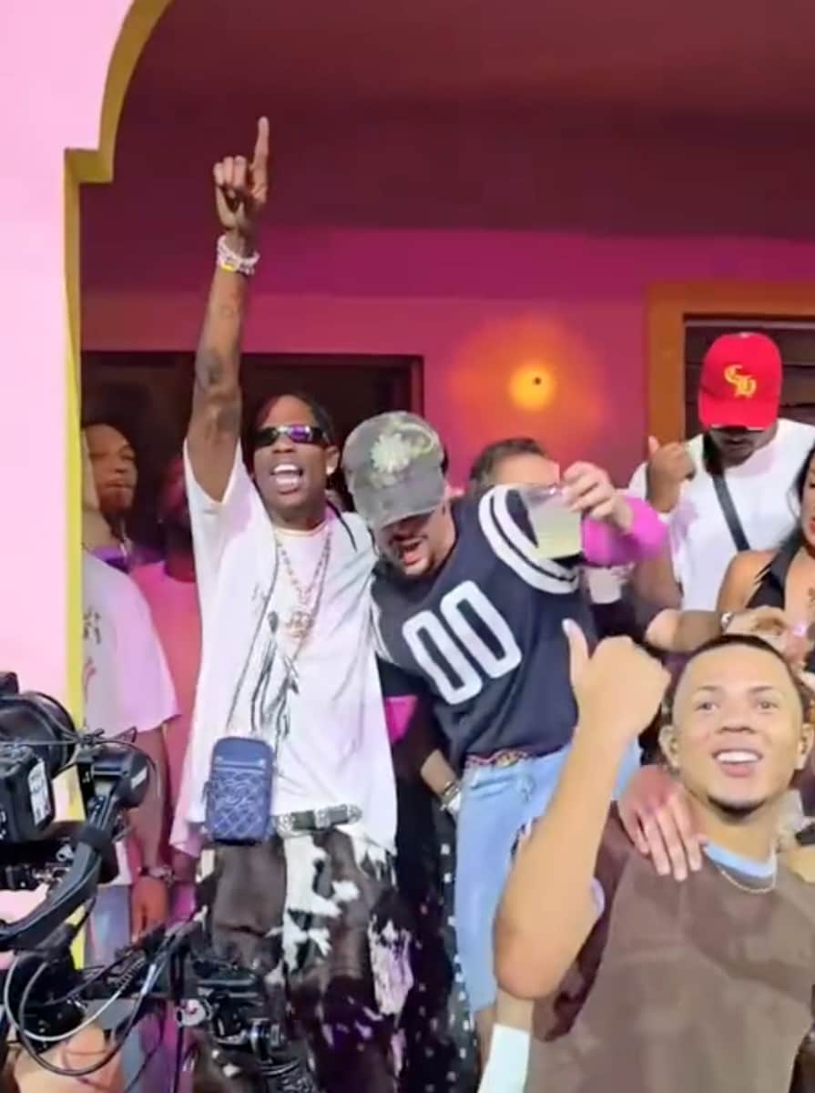 Kylie Jenner’s ex Travis Scott parties with Bad Bunny at wild Puerto Rico finale