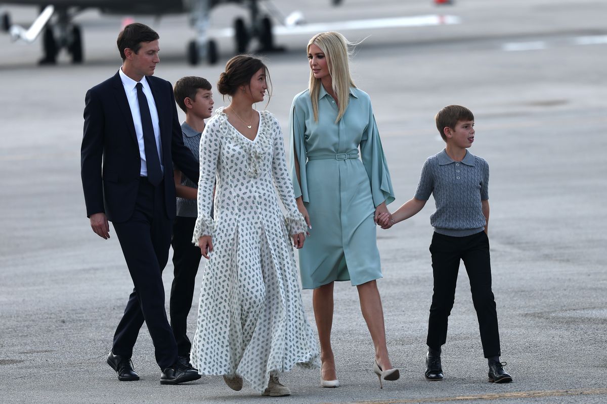 Ivanka Trump with her husband, Jared Kushner, and their children Arabella, Joseph, and Theodore