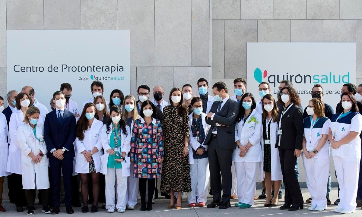 Queen Letizia Visits The Proton Therapy Center At Quironsalud Hospital In Madrid