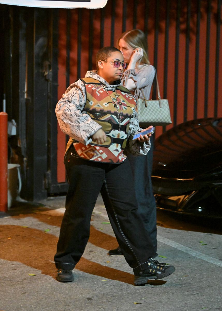 : Raven Symone is seen at Bar Marmont for Cara Delevingne's birthday party on August 05, 2025 in Los Angeles, California.  (Photo by Rachpoot/Bauer-Griffin/GC Images)
