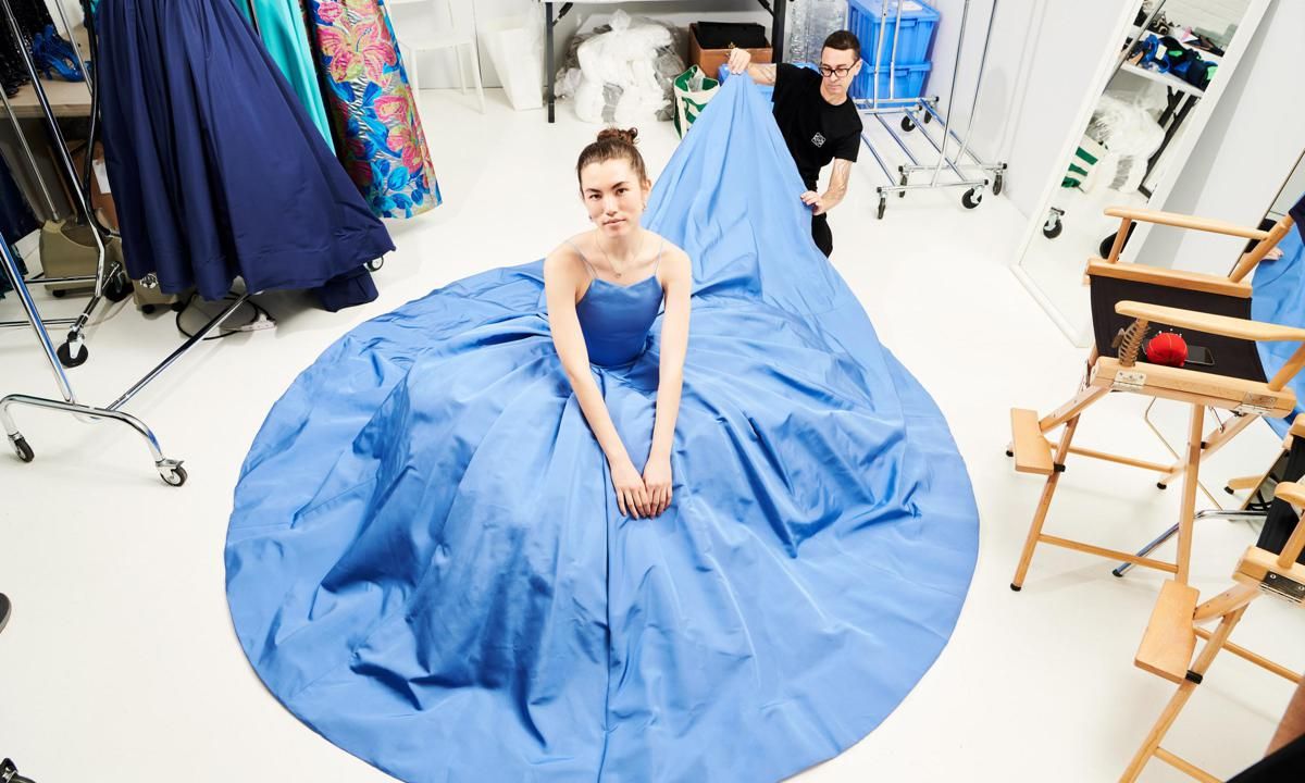 Christian Siriano's nod to the 2024 Met Gala: "Sleeping Beauties" falling asleep at iconic NYC spots