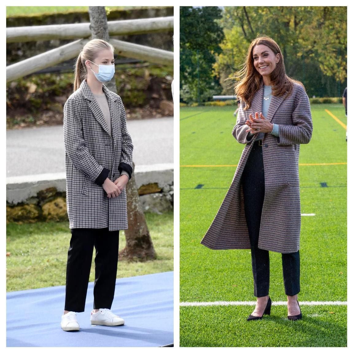 Queen Letizia’s oldest daughter and Kate Middleton recently had a twinning style moment