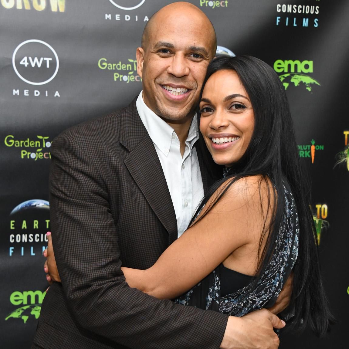 Rosario Dawson and Cory Booker