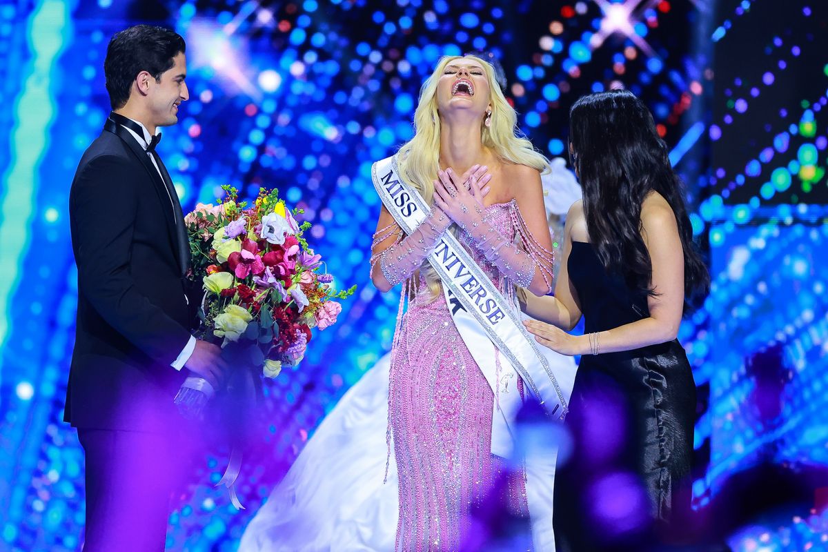 Miss Denmark, Victoria Kjaer Theilvig, is crowned as Miss Universe 2024 in The 73rd Miss Universe Competition.