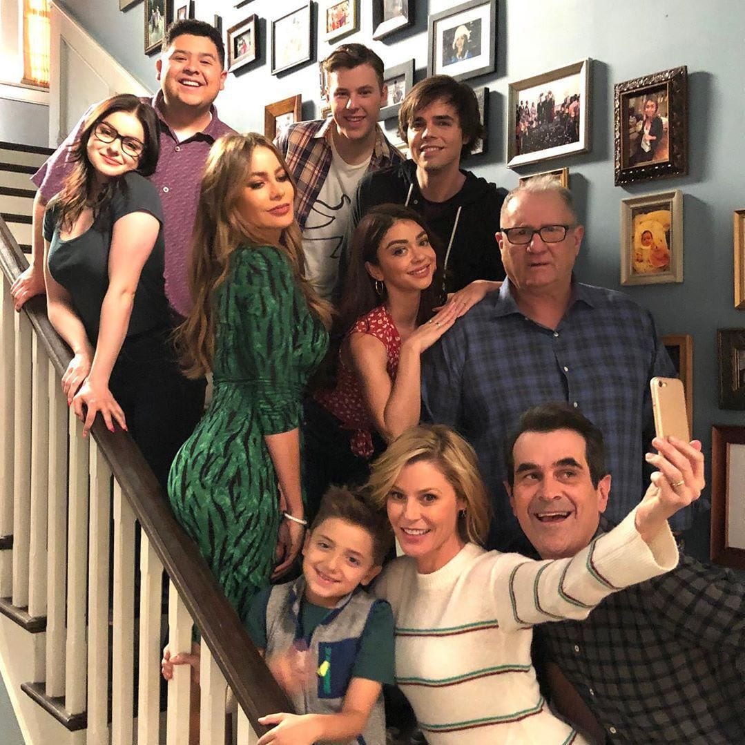 Sofia Vergara on the set of Modern Family