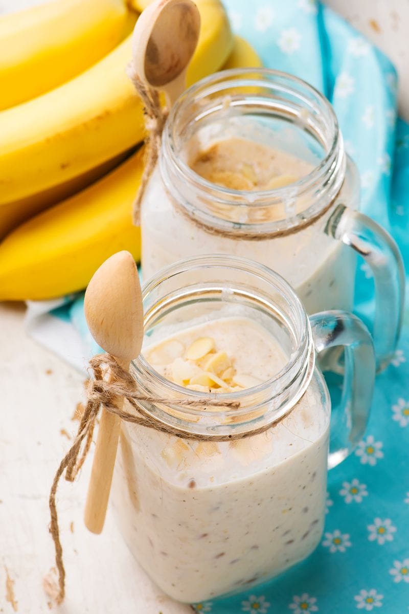 Tropical overnight oats with coconut, lime, and kiwi